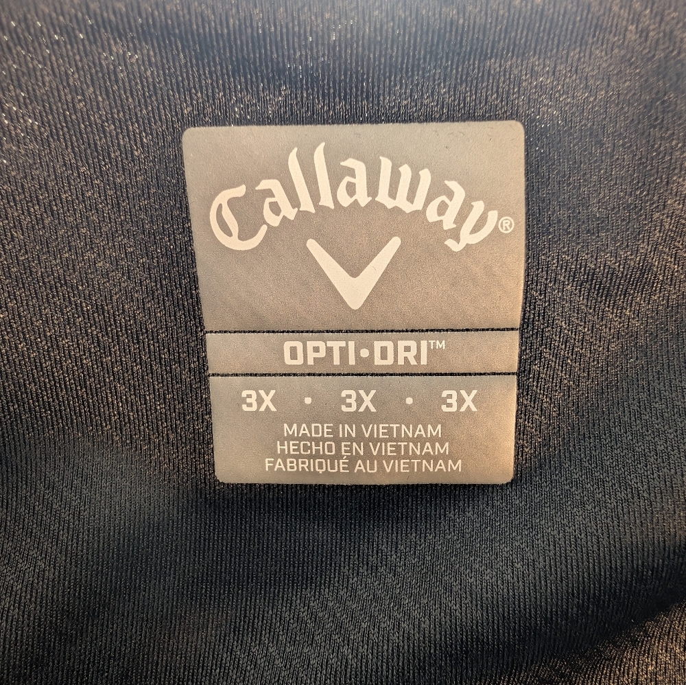 Callaway Men's Caviar Black Polo Golf Shirt Size 3X - Picture 4 of 8